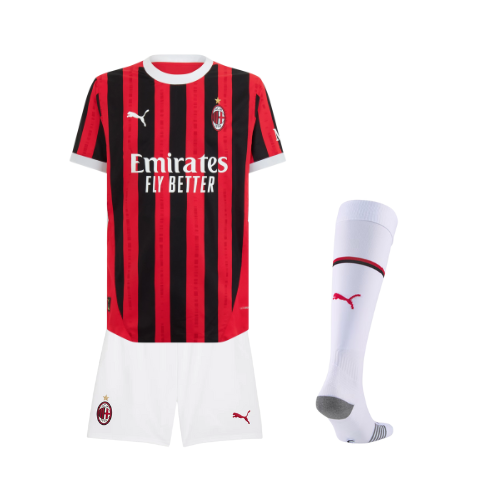 Kids Kit - AC Milan Home 24/25 - Shorts Brancos