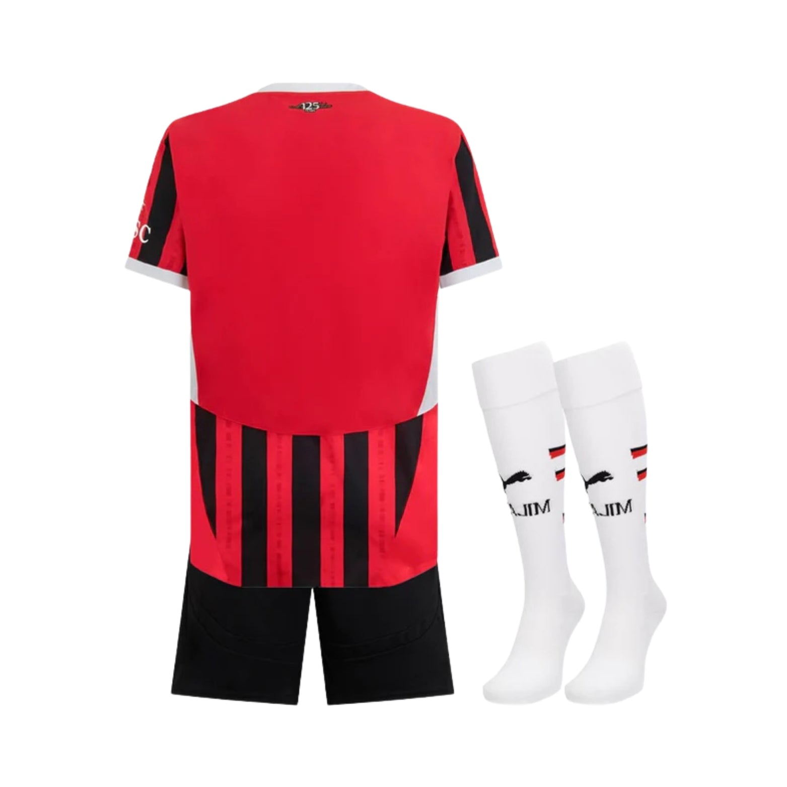 Kids Kit - AC Milan Home 24/25 - Shorts Pretos